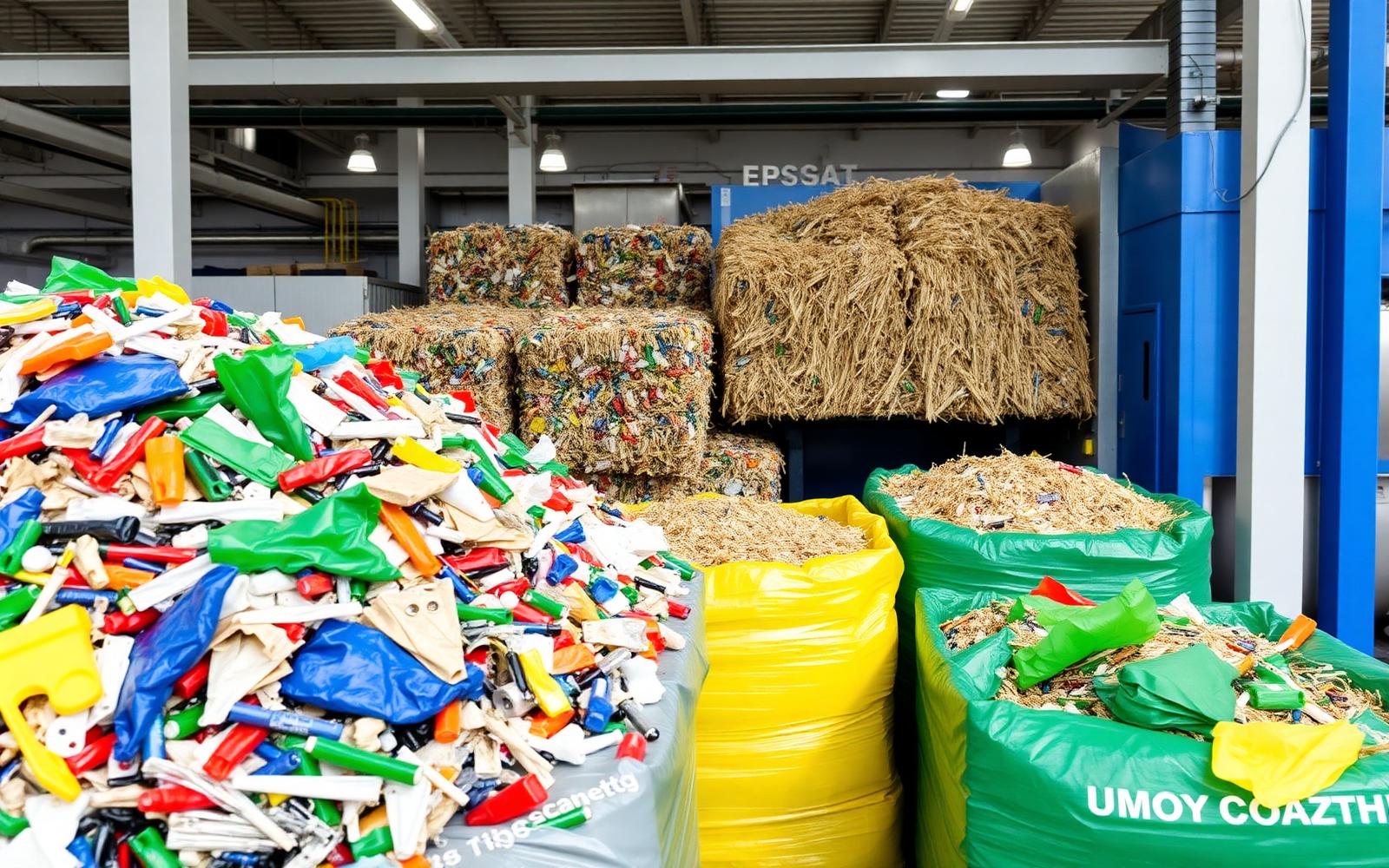 Recycled plastic and agricultural waste feedstock